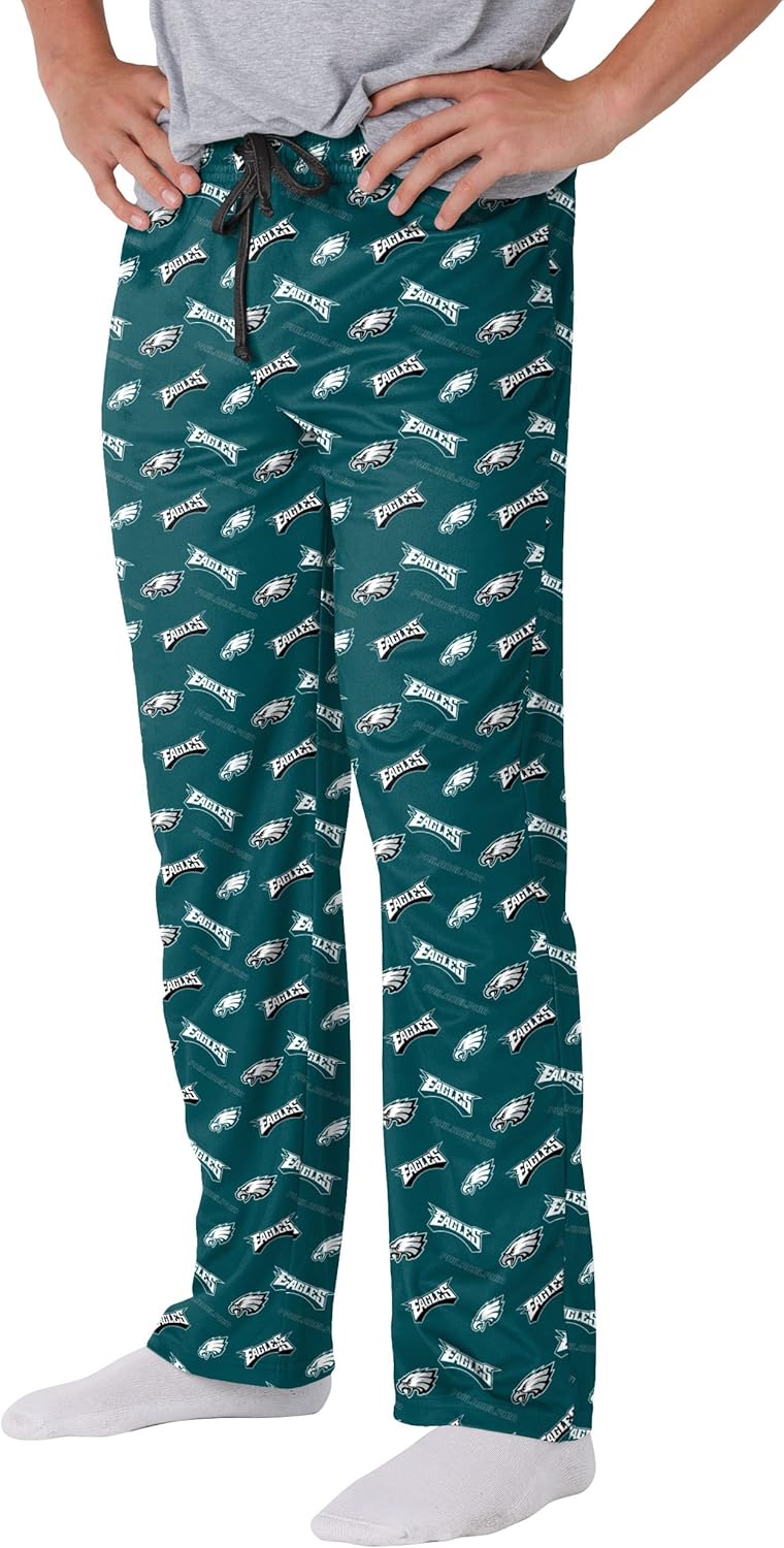 FOCO Men's NFL Team Logo Repeat Print Lounge Pants for Comfort