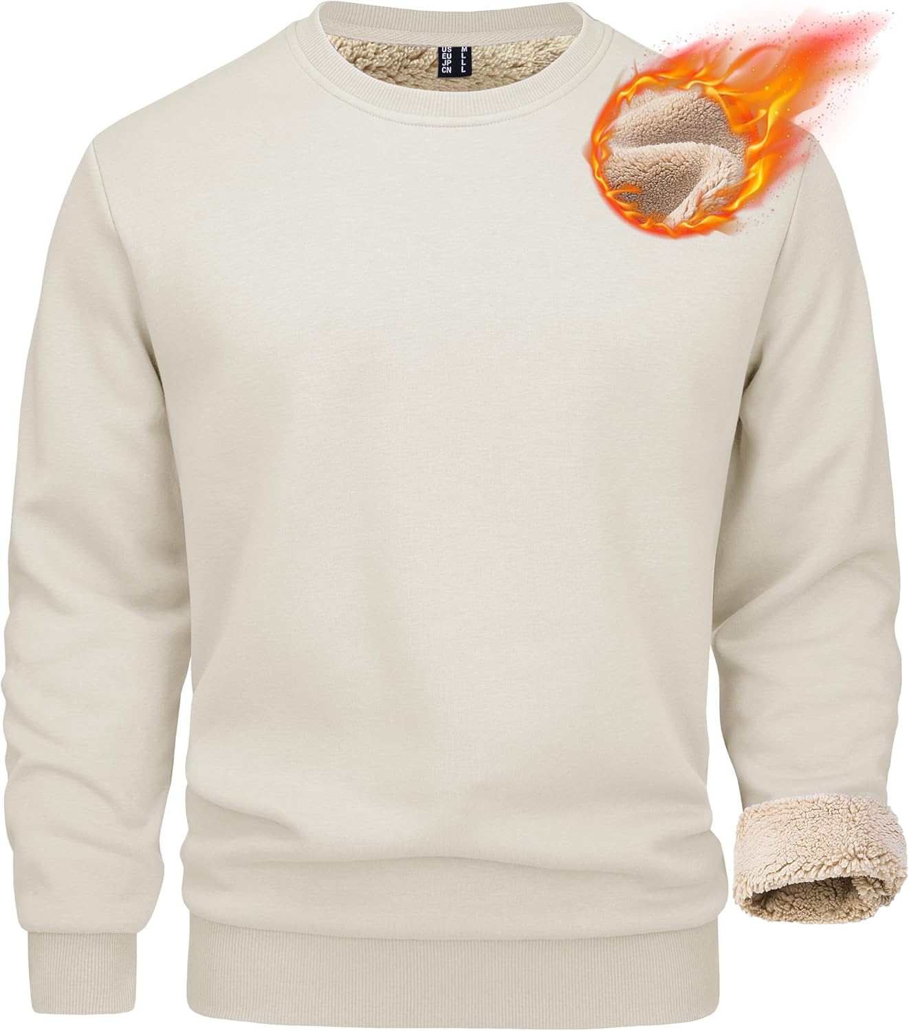MAGCOMSEN Men's Sherpa Lined Sweatshirts for Ultimate Warmth
