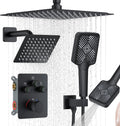 KOJOX Matte Black Thermostatic Shower System for Luxurious Showers