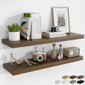 40in Floating Shelves for Wall 2 Pack - Rustic Walnut Floating Shelf