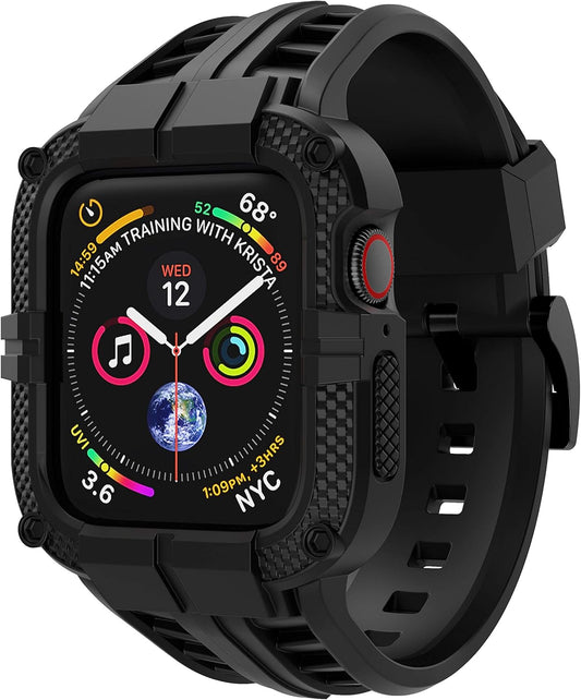 Durable Black Watch Band for Apple Watch 45mm/44mm/42mm