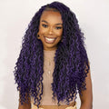Goddess Locs Crochet Hair 18 in Purple - Pre Looped Boho Locs