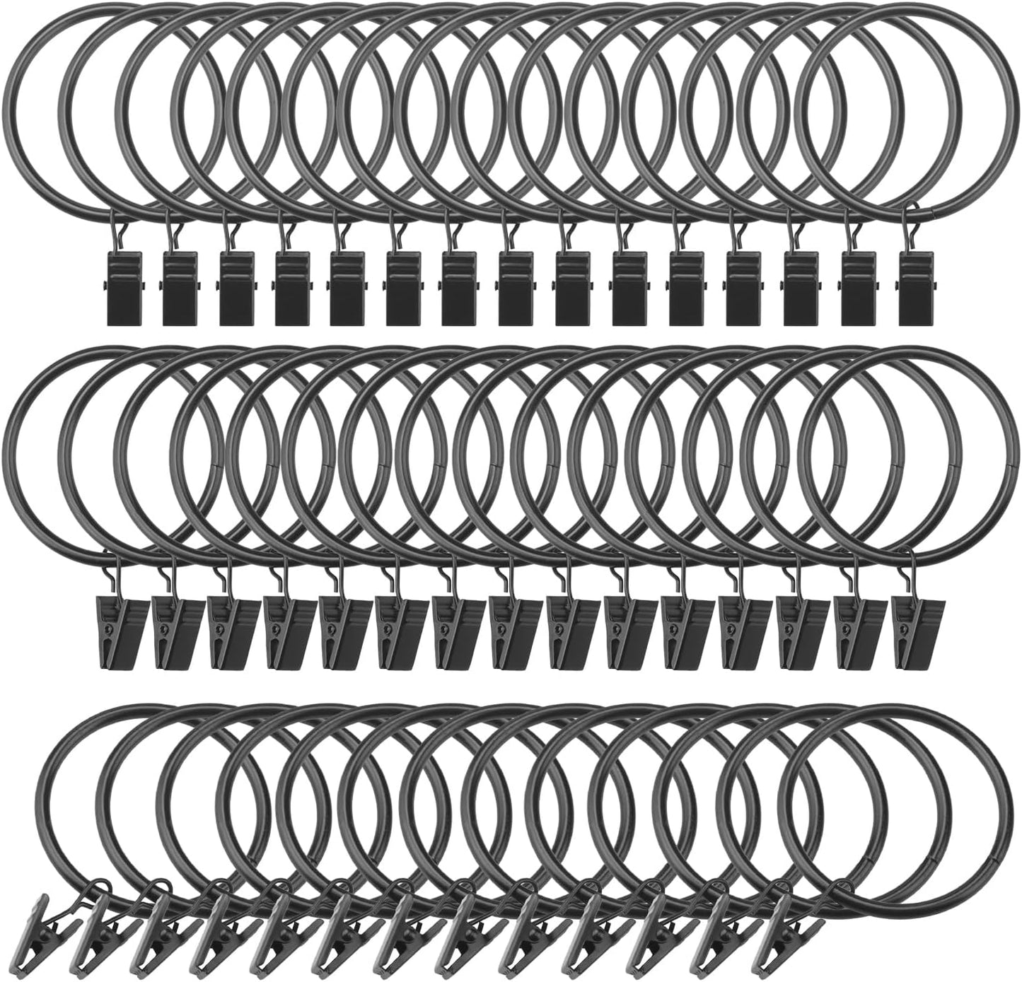 Rustproof Vintage Curtain Rings - Strong Hooks - 100 Pack