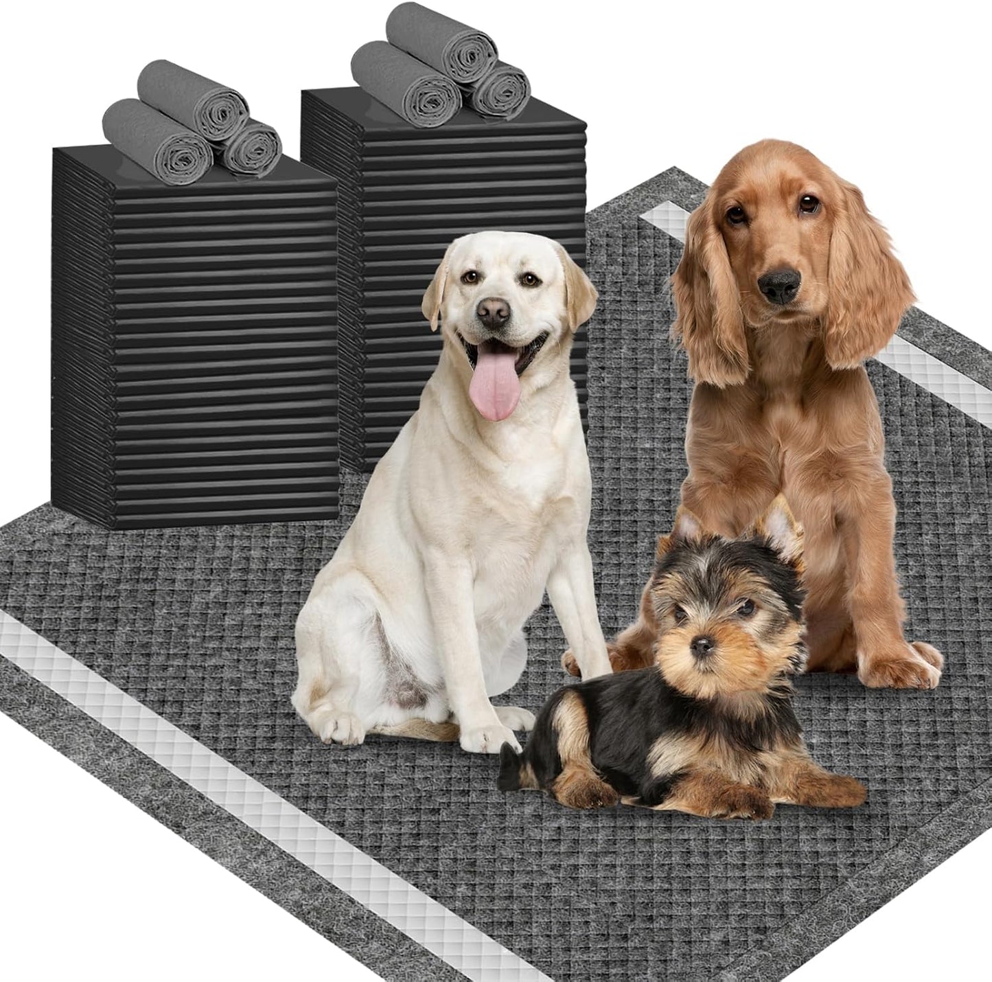 Extra Large Charcoal Training Pads for Dogs - 36in x 36in