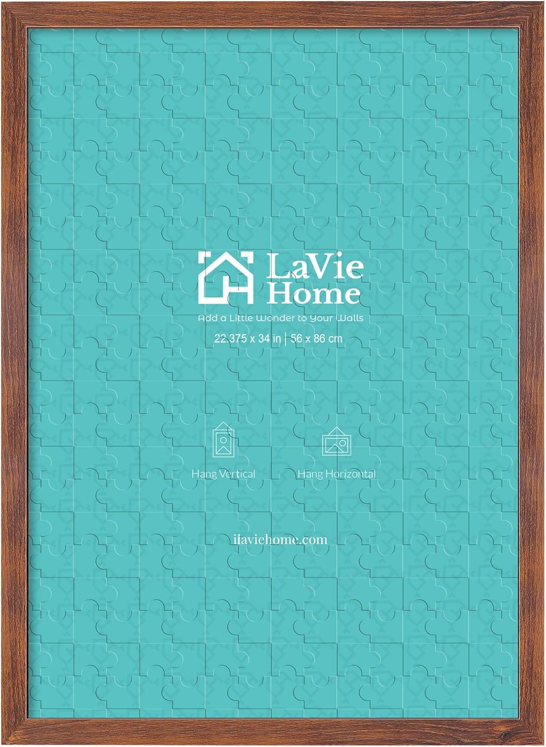 22.375x34 Brown Picture Frame for Posters and Photos Display