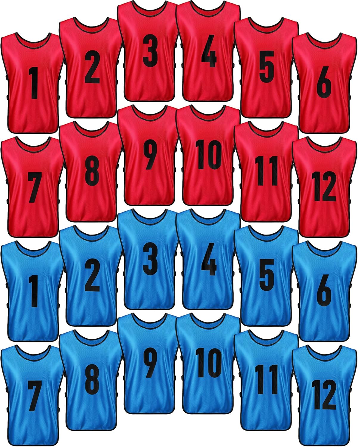 Yahenda 24 Pcs Sports Pinnies for Soccer Team Practice Vests
