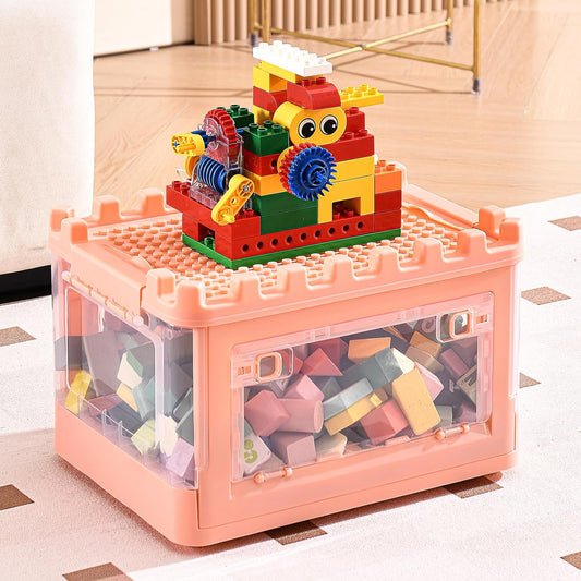 Lego Duplo Storage Box for Kids with Creative Baseplate Lids