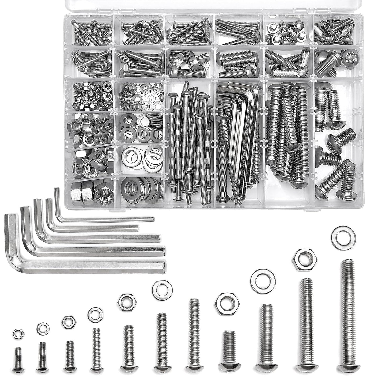 388 Pcs Metric Machine Screw Assortment Kit for All Projects