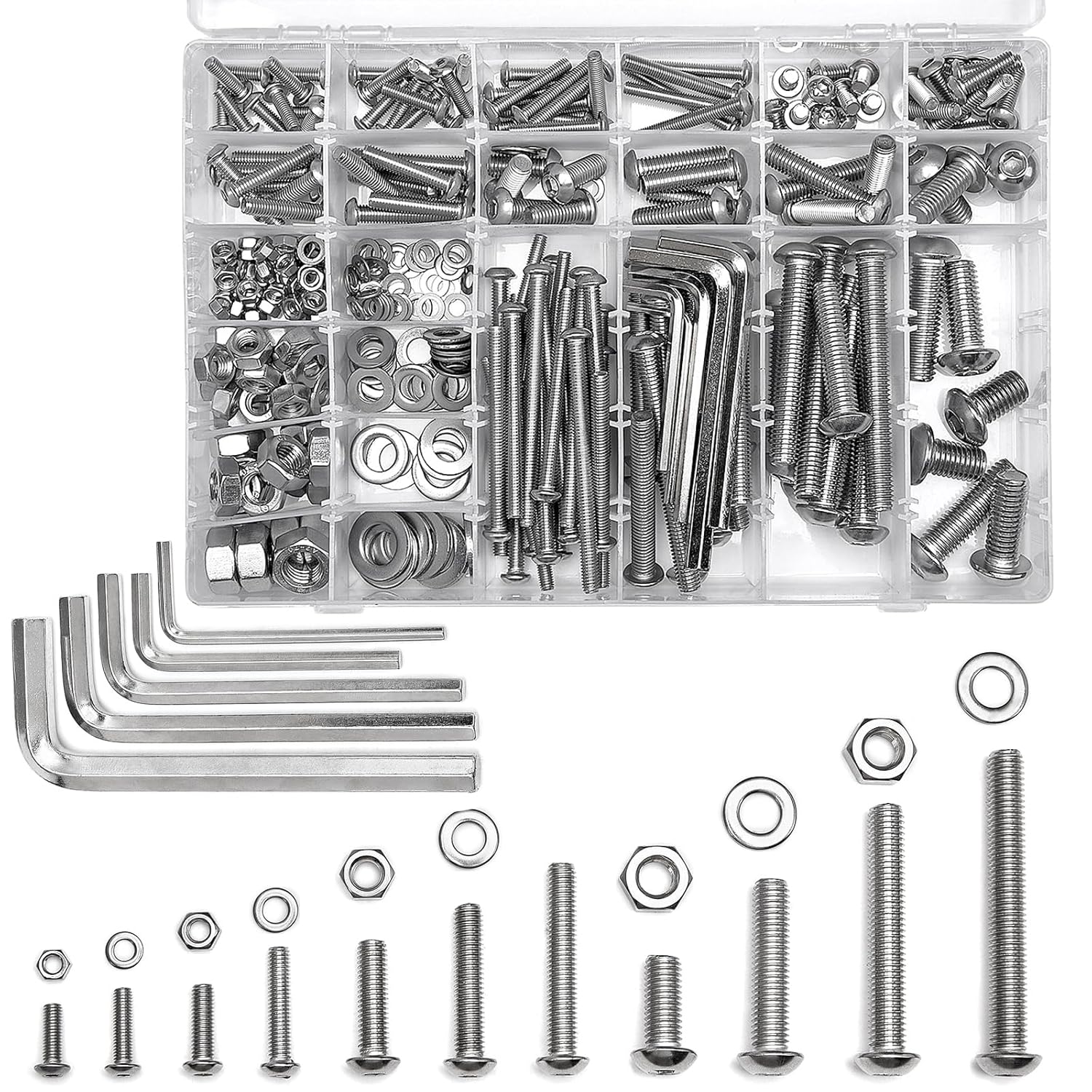 388 Pcs Metric Machine Screw Assortment Kit for All Projects