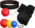 Boxing Reflex Balls Set with Adjustable Headband and Gloves - Improve