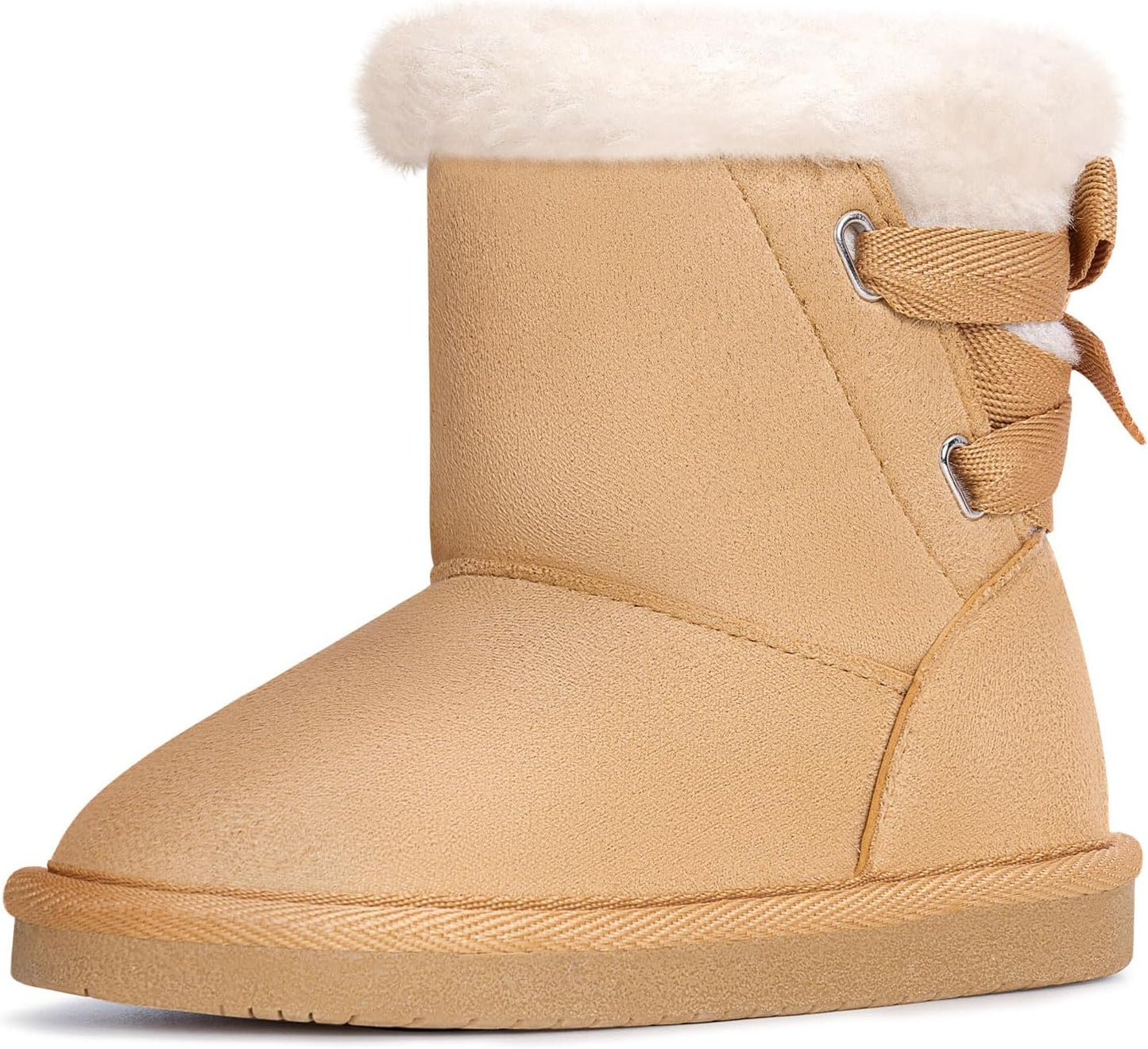 KRABOR Glitter Warm Winter Snow Shoes for Toddlers and Girls