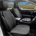 Linen Front Car Seat Covers 2 Pack - Breathable, Non-Slip Protection