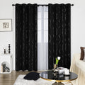 Blackout Curtains Silver Wave Dots - Thermal, Noise Reducing Panels