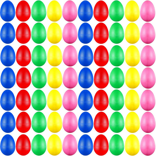 100 Pieces Egg Shakers Musical Instruments for Kids Fun