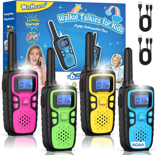 Wishouse Walkie Talkies for Kids Rechargeable Long Range Fun
