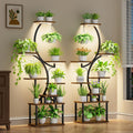 Plant Stand Indoor with Grow Light - 2 Pack 62in 8-Tier S-Shape Shelf