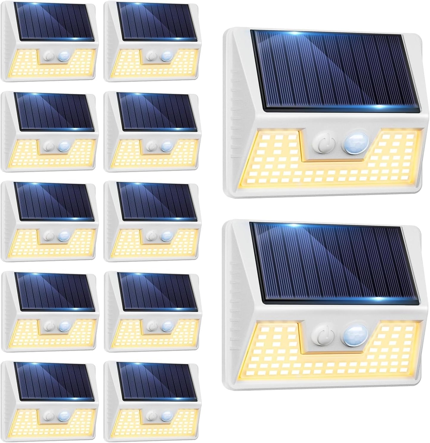 12 Pack Solar Lights Outdoor Motion Sensor for Safety and Style