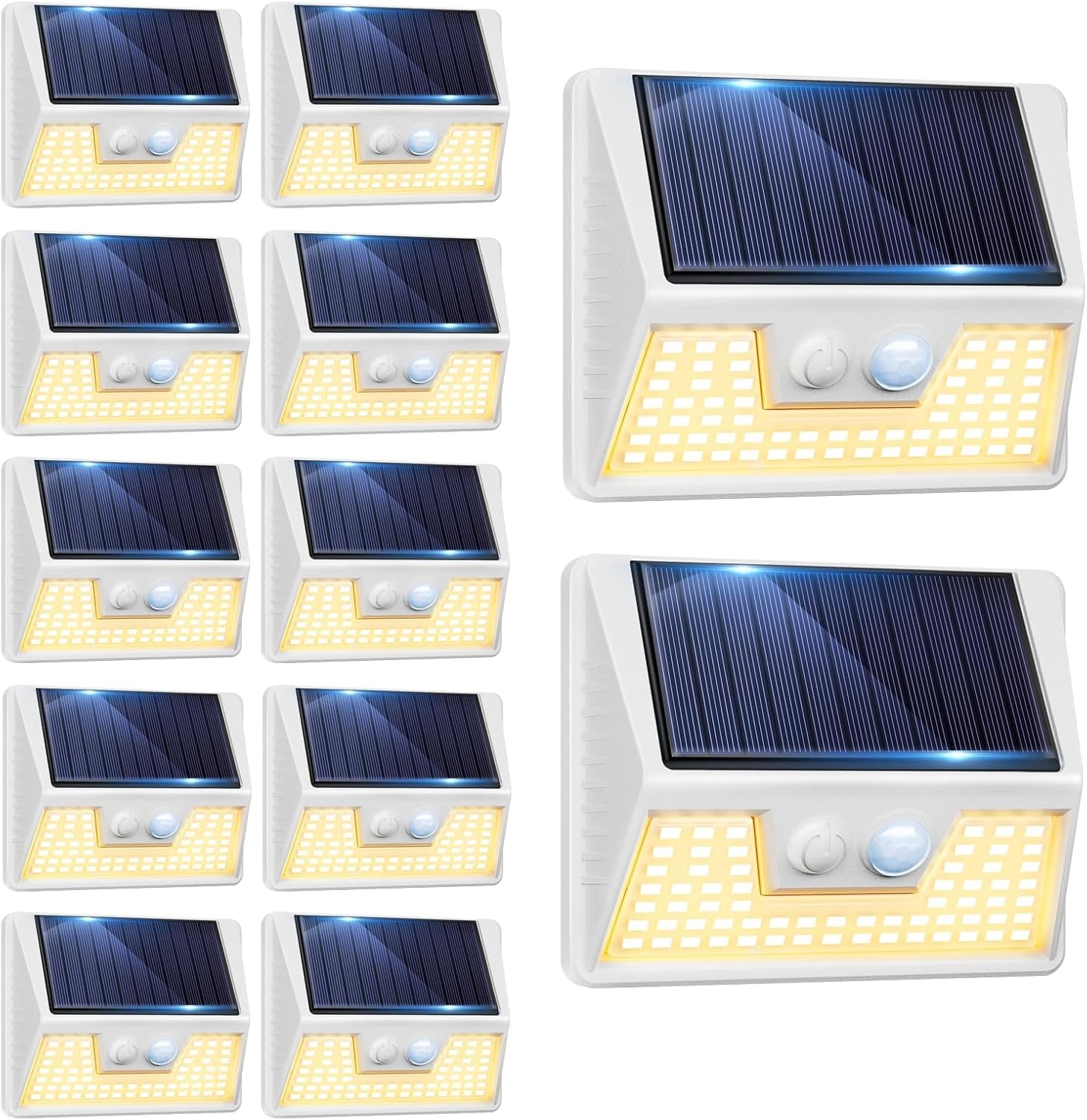 12 Pack Solar Lights Outdoor Motion Sensor for Safety and Style