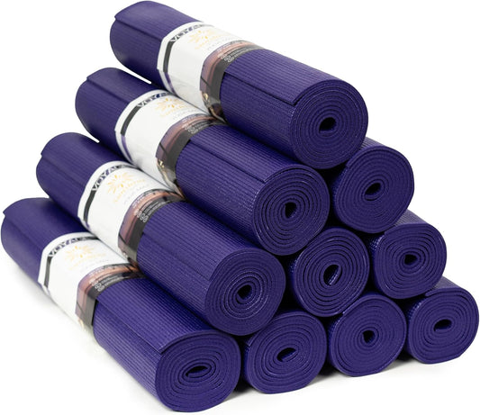 10 Pack Sunshine Yoga Mats: Durable, Non-Slip, 5mm Thick