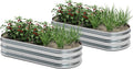 Galvanized Raised Garden Bed Kit 4ft Oval - Durable Outdoor Planter