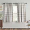 Blackout Plaid Linen Curtains 72 in Length - 100% Light Block