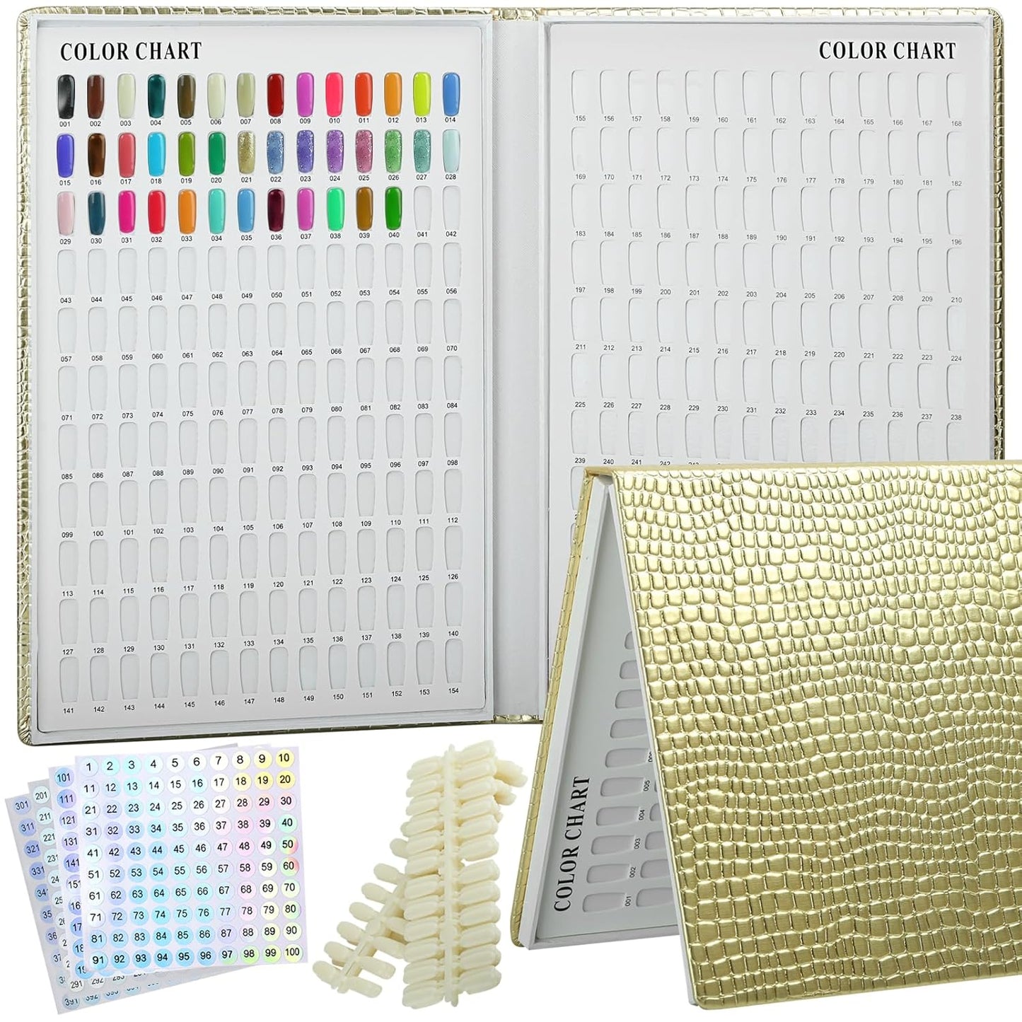 308 Colors Nail Swatches Book for Professional Nail Art Display
