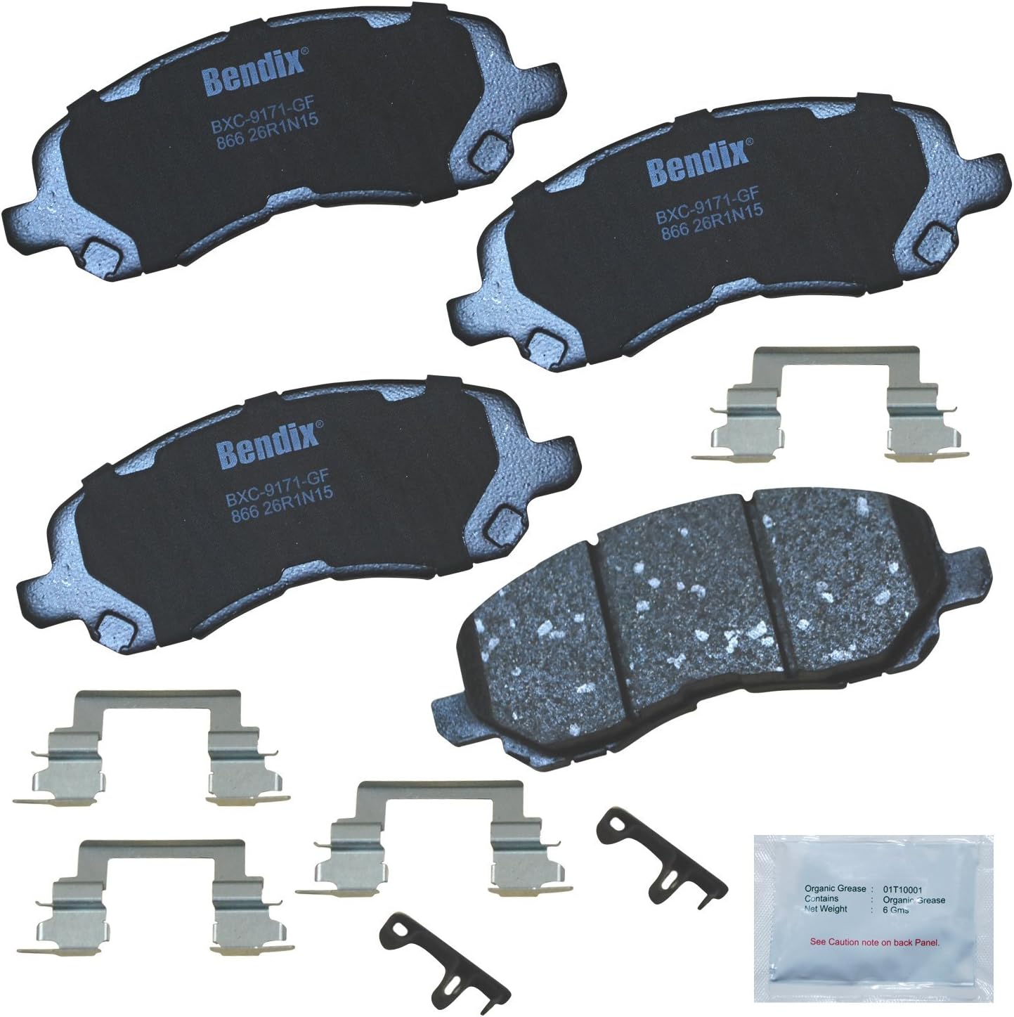 Bendix Priority1 CFC866 Ceramic Front Brake Pads for Chrysler