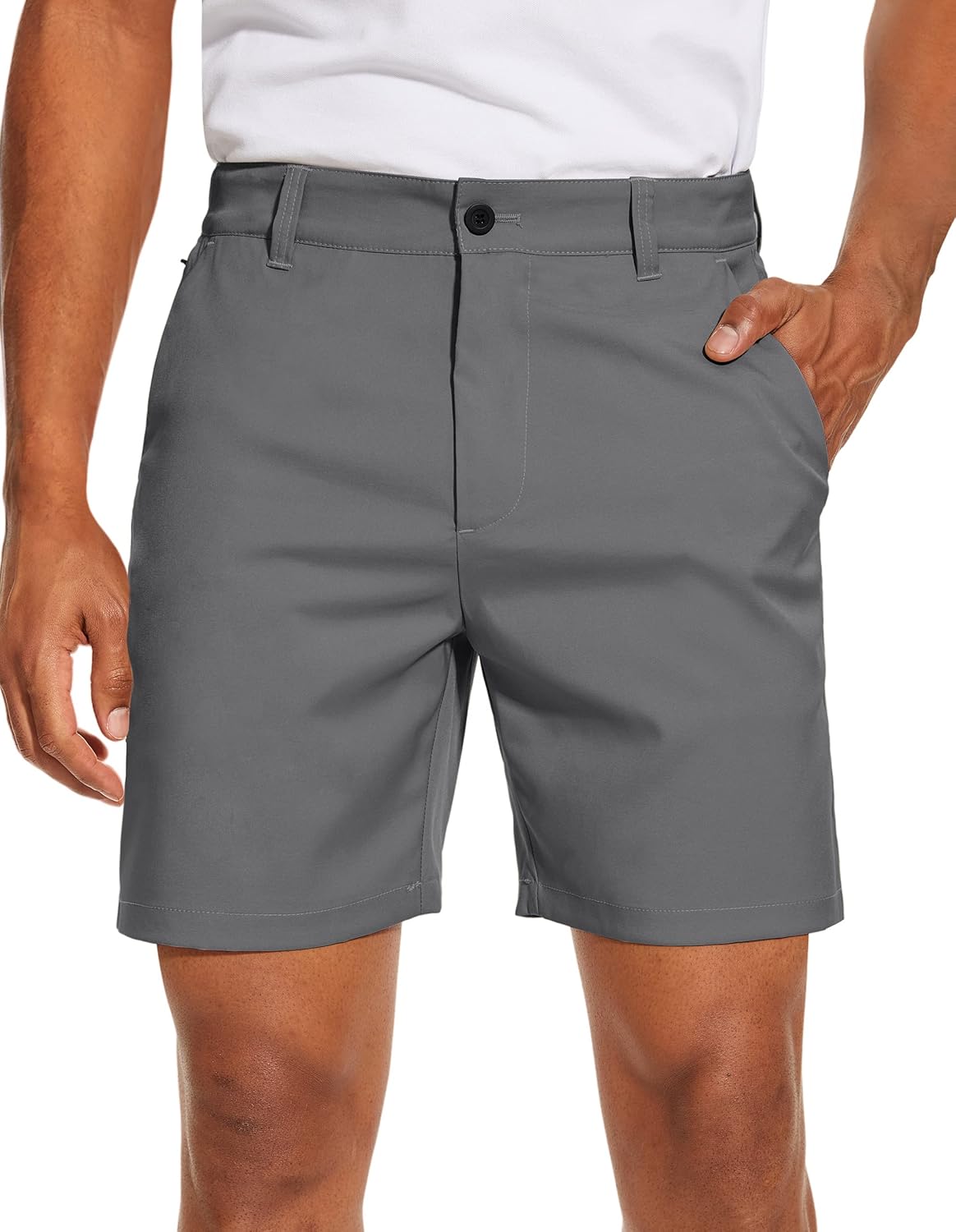 PULI Men's Golf Dress Shorts - Lightweight Quick Dry Chino