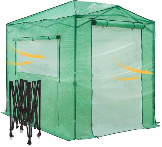 EAGLE PEAK 8x6 Walk-in Greenhouse - Instant Indoor/Outdoor Gardening Haven!