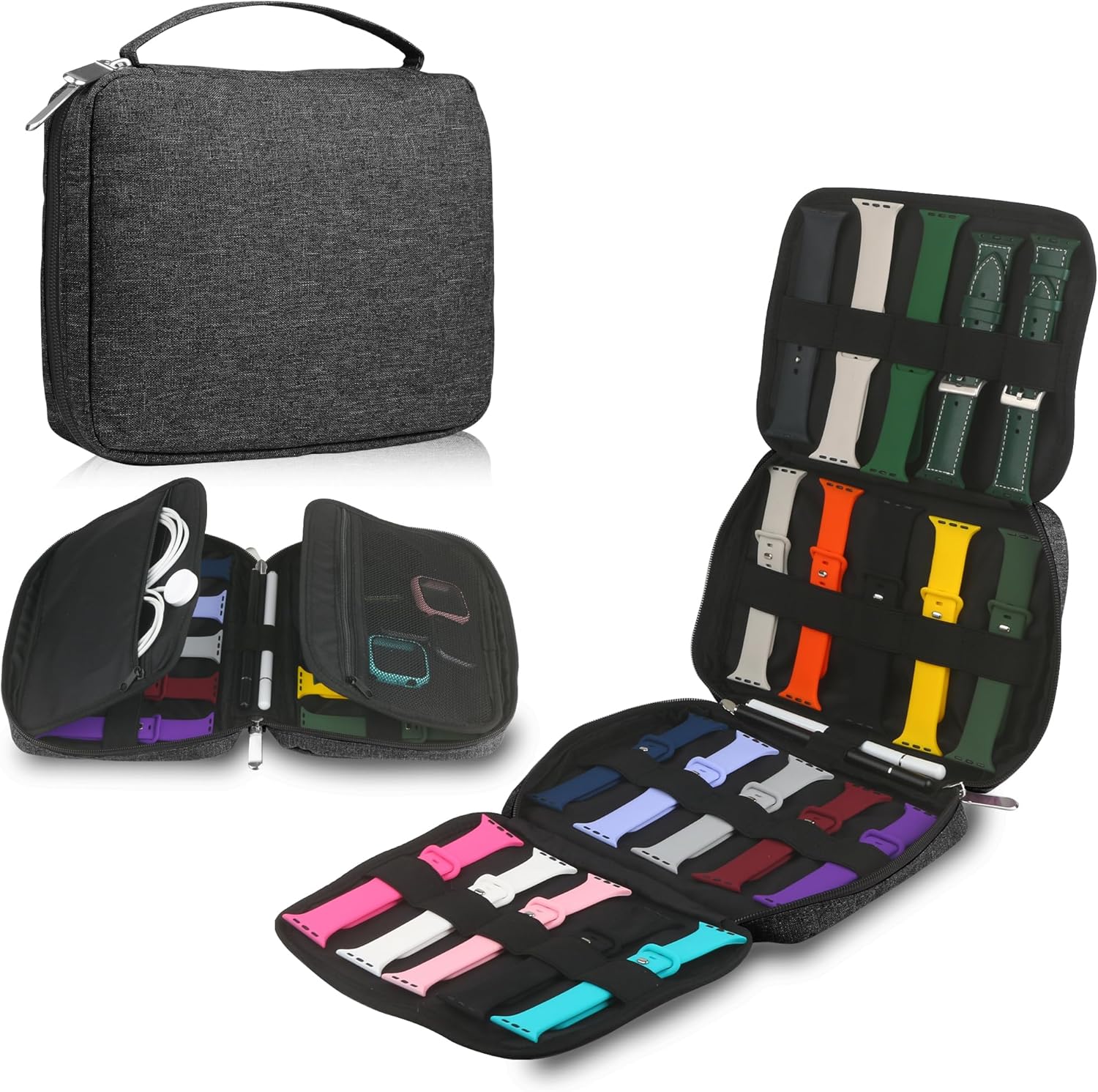 Travel in Style with 20 Watch Bands: Kounlsyam Organizer