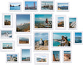 Vittanly 20 Pack Picture Frames Collage Wall Set - White Multi-Size