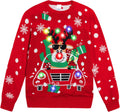 Funnycokid Kids Ugly Christmas Sweater Light Up Pullover Size 7-14