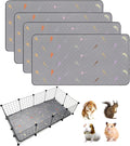 4Pcs Guinea Pig Cage Liners 24ft x 48ft - Super Absorbent Washable