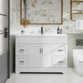48 in Bathroom Vanity Sink Combo with Matte Black Faucet - Modern