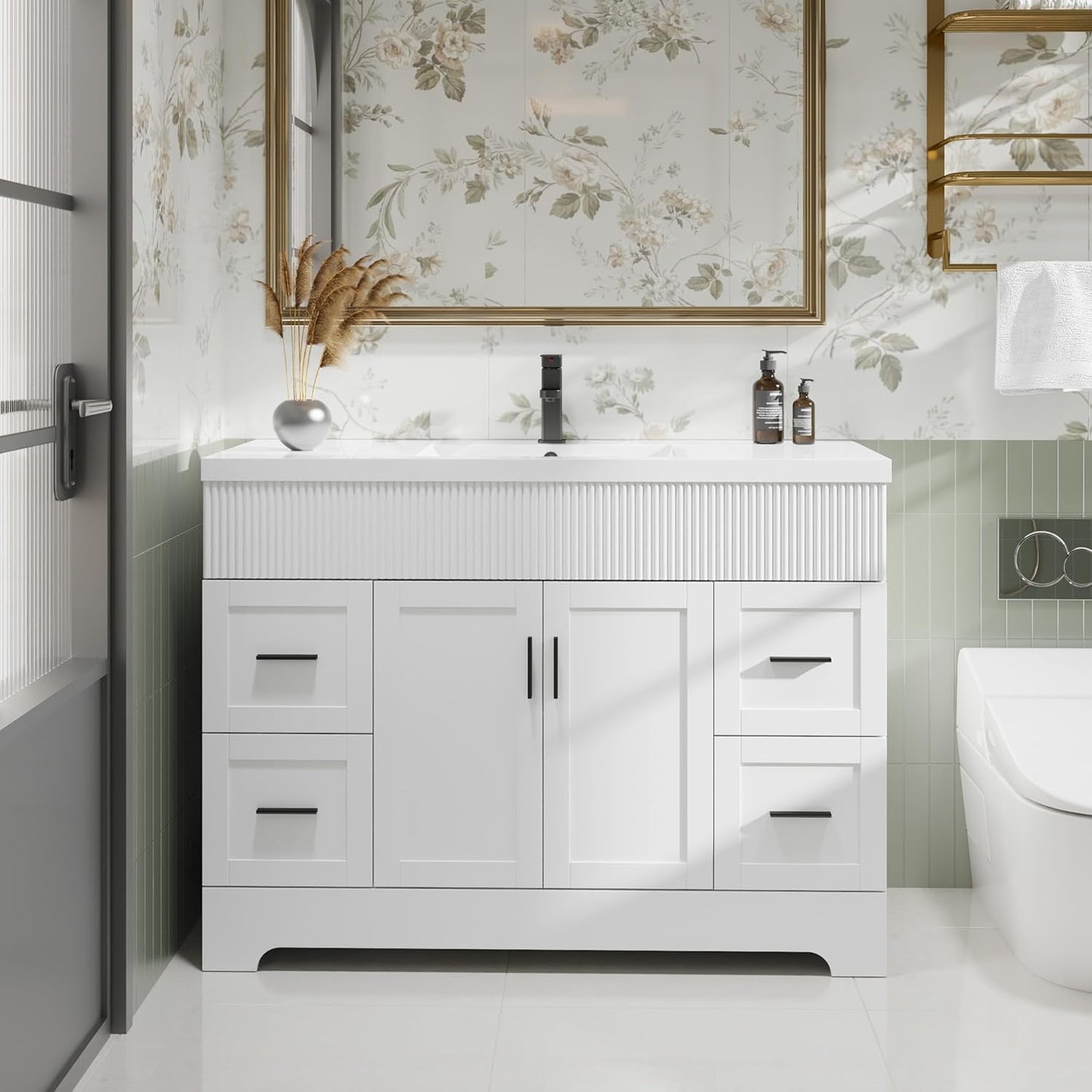eclife 48 Inch Bathroom Vanity Sink Combo with Modern Design