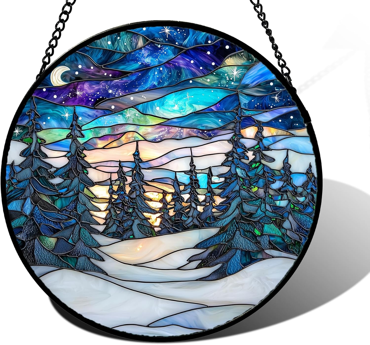Stained Glass Window Hanging Suncatcher Decor for Home and Gifts