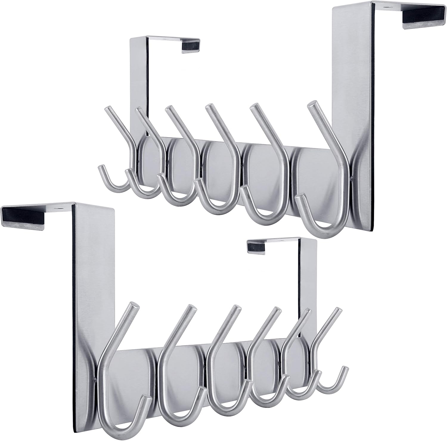 WEBI Over The Door Hook Hanger with 6 Coat Hooks for Towel Rack