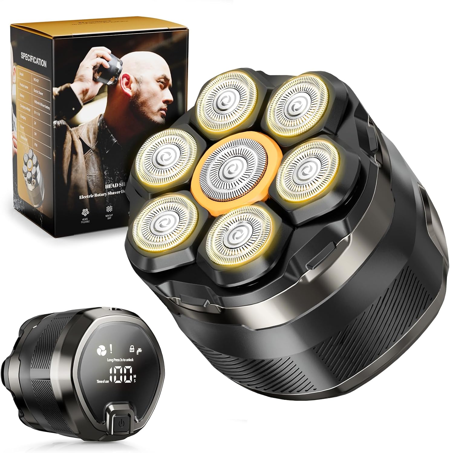 NIWUIO 7D Electric Bald Razor for Men - Ultimate Shaving Kit