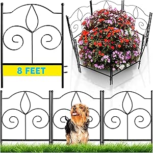 Gray Bunny Decorative Garden Fence for Dogs and Animals Barrier