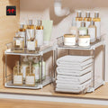 Bathroom Organizers And Storage 2-Tier Stackable Under Sink Drawer