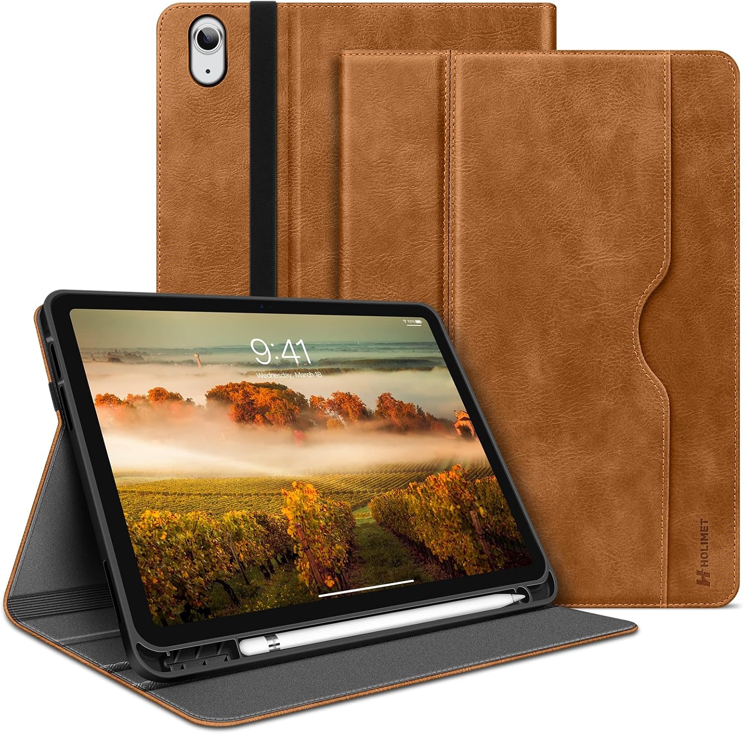 H HOLIMET iPad Case with Pencil Holder for 11ft' & 10.9ft' Models