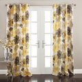 Leah Room Darkening Window Curtain Panel Pair, 84 in x 52 in - Floral