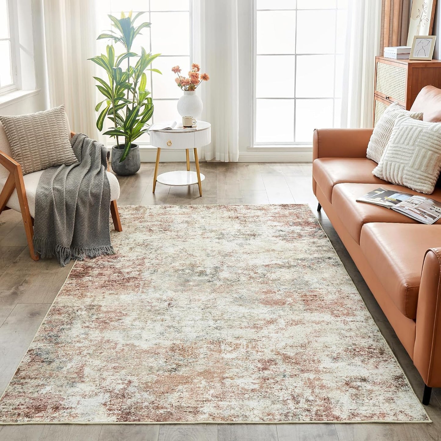 WITSHOCK 5x7 Area Rugs for Living Room - Modern Abstract Design