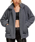 Comeon Women's Fleece Faux Shearling Coat for Winter Warmth