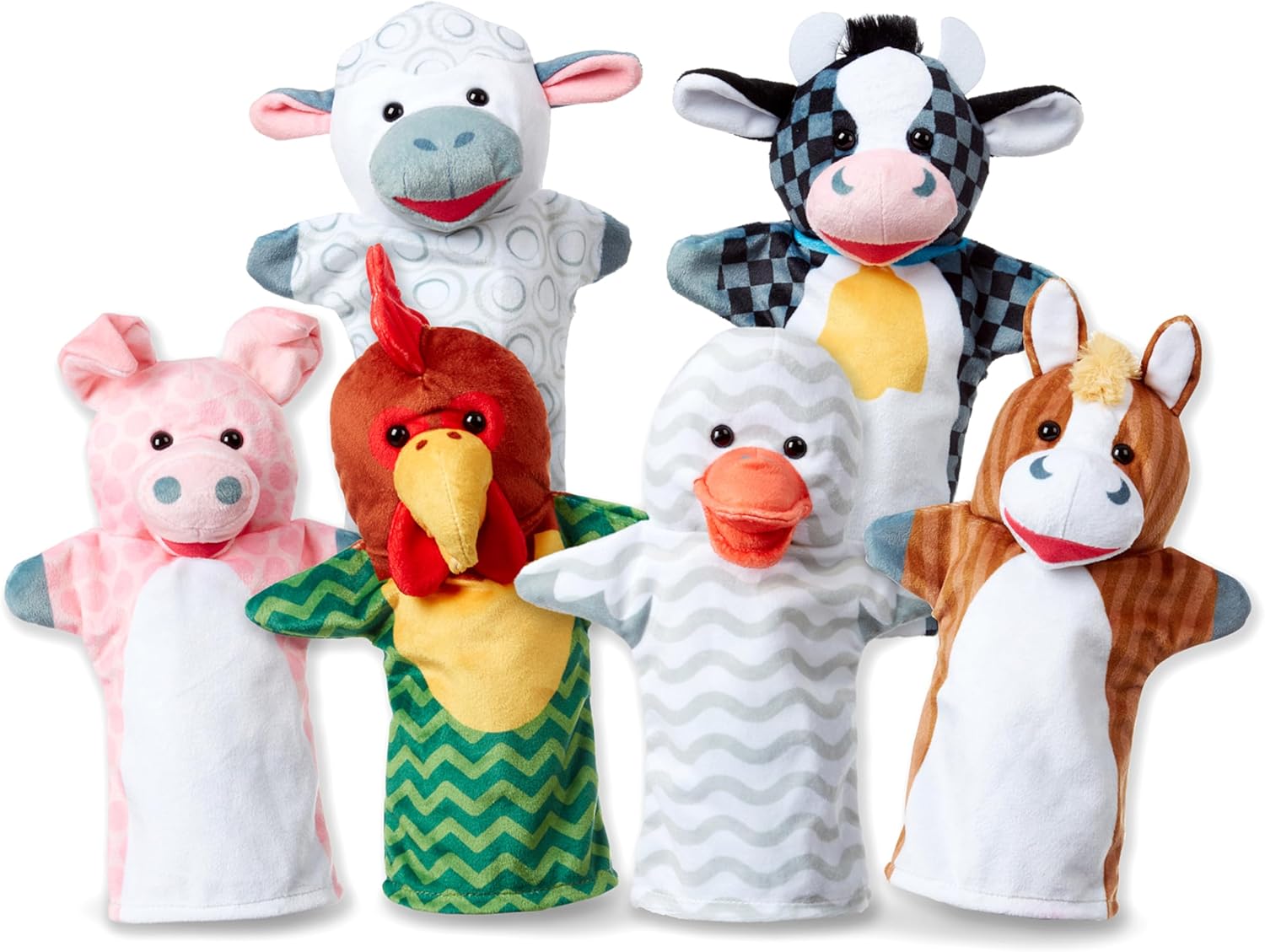 Melissa & Doug Barn Buddies Hand Puppets Set for Fun Play
