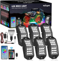 Nilight RGB LED Rock Lights Kit - Wide Angle Multicolor Underglow