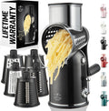 Rotary Cheese Grater 5 Blade Cheese Shredder - Manual Hand Crank SAFE