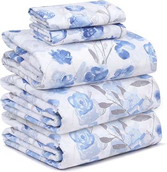 100% Cotton Split King Sheets Sets for Adjustable Bed Comfort