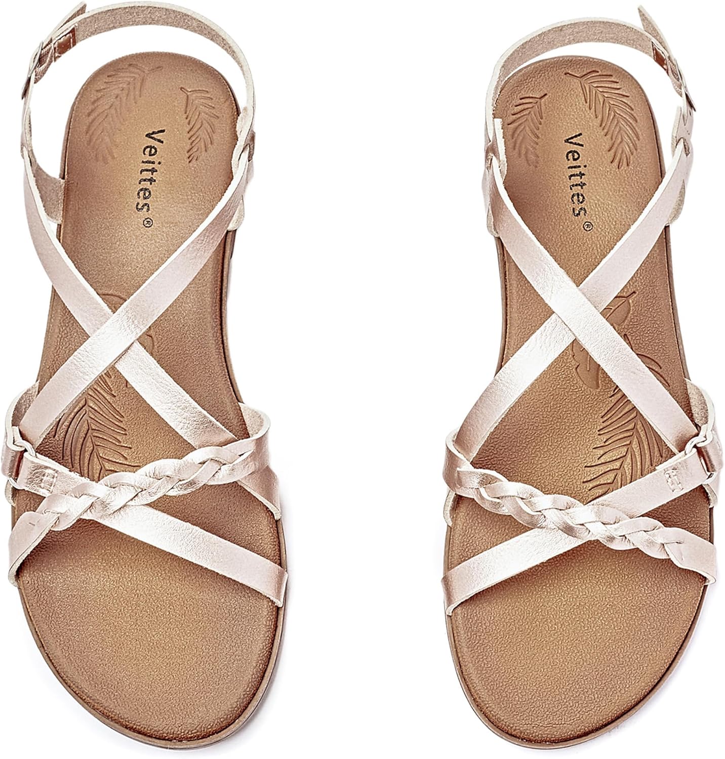 Veittes Women's Flat Slide Sandals for Summer Style and Comfort