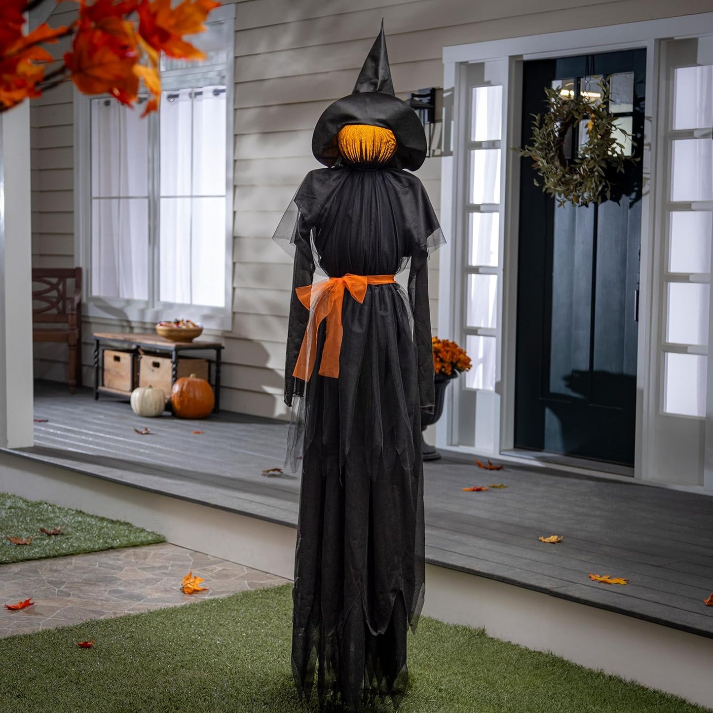 Evergreen LED Halloween 6 ft Black Witches with Hats Stakes